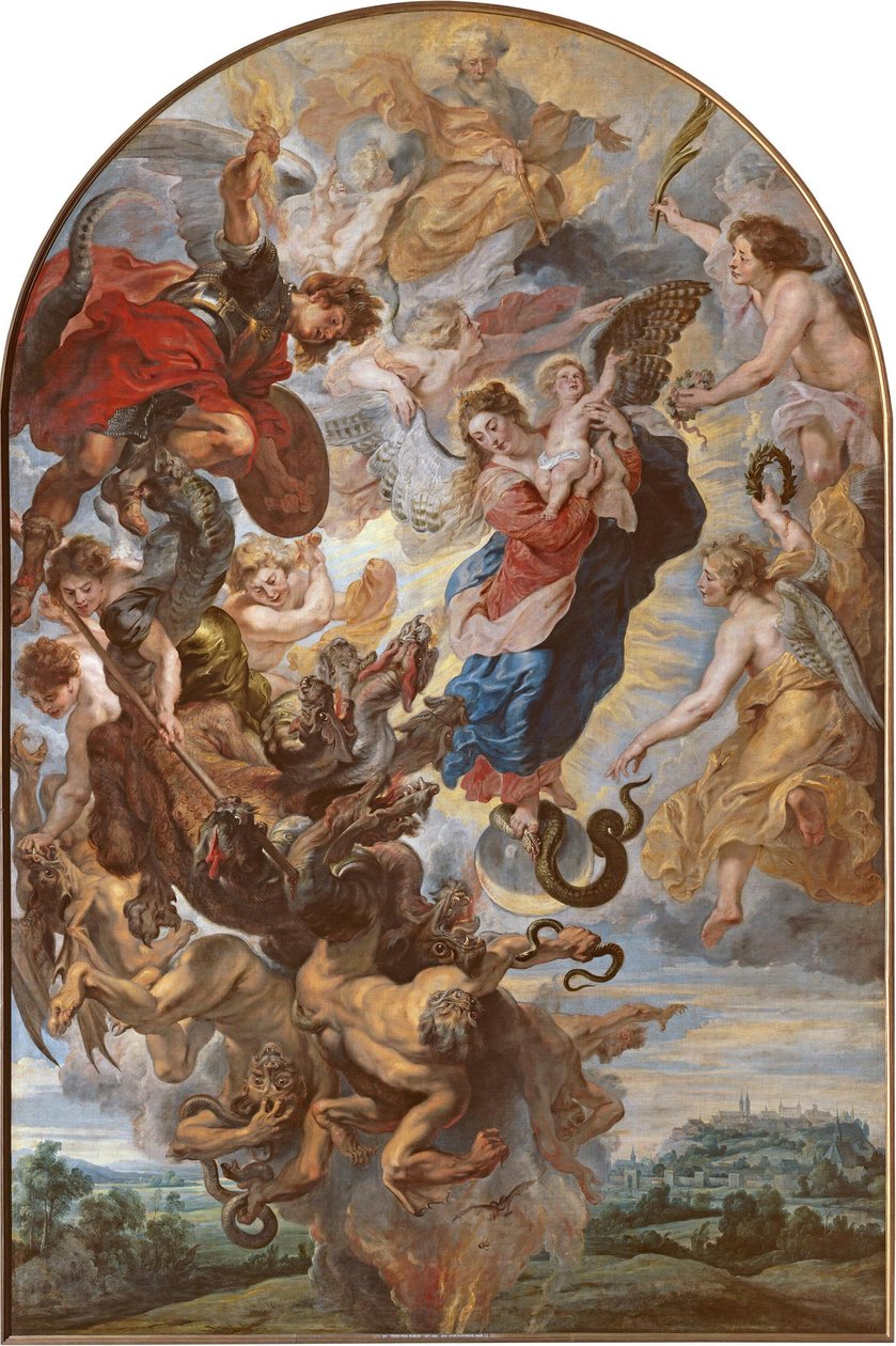 Jomfruen som den apokalyptiske kvinnen på månen av Peter Paul Rubens