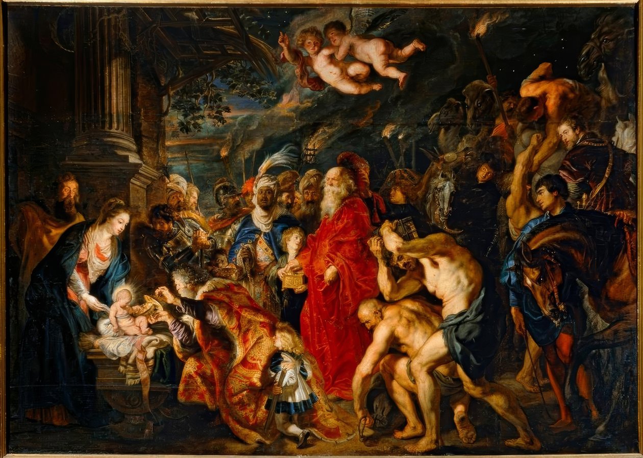 Tilbedelsen av de tre magiene av Peter Paul Rubens