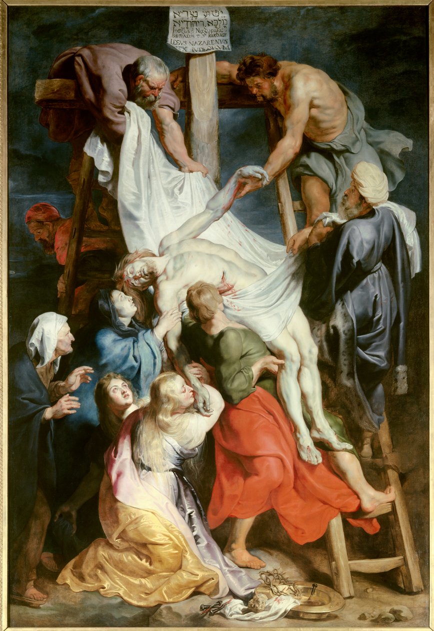 Nedstigningen av korset. Maleri av Pierre Paul (Pierre-Paul) Rubens (eller Peter Paul eller Petrus Paulus) (1577-1640) av Peter Paul Rubens