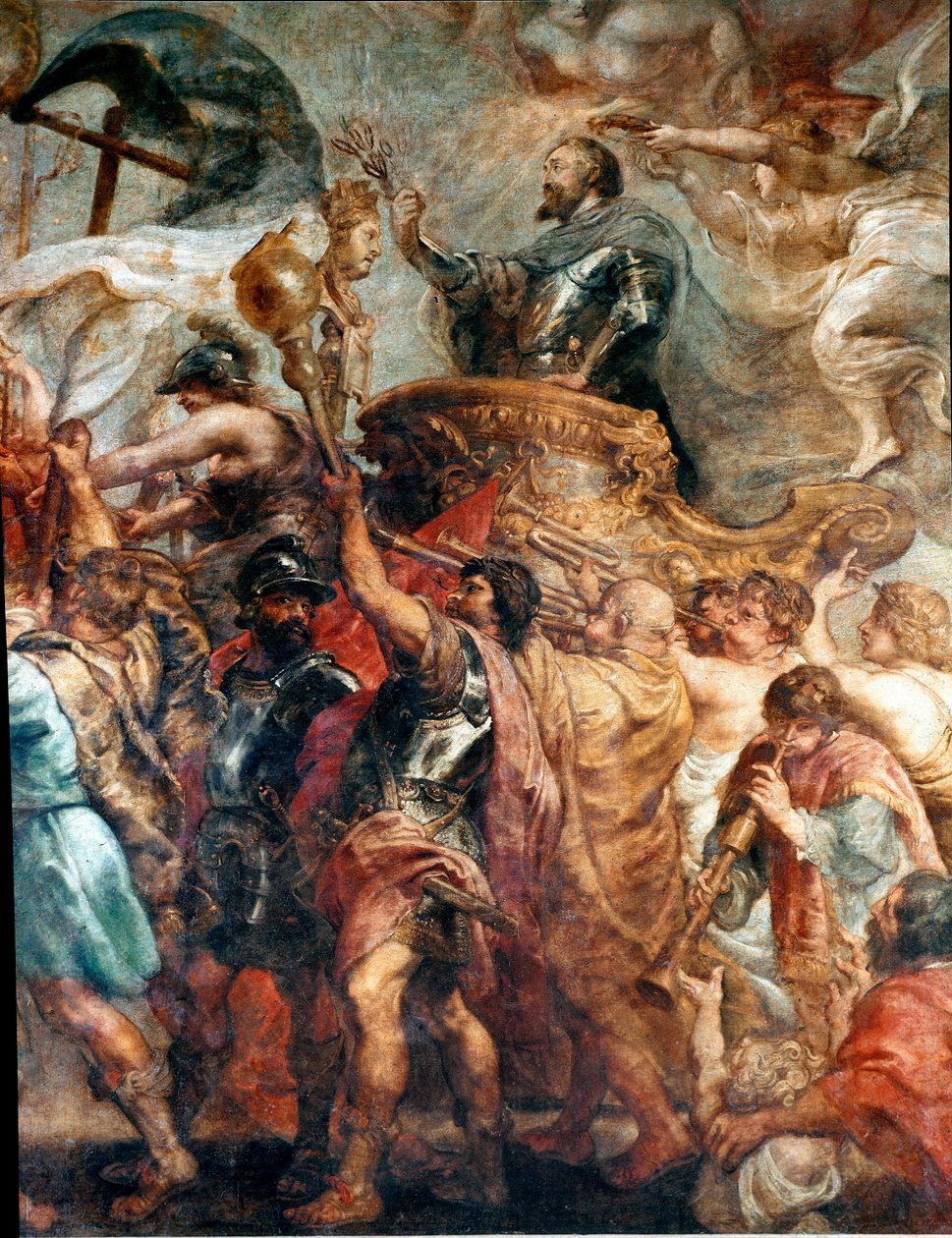 Den triumferende inngangen til Henri IV i Paris (Detalj) (olje på lerret av Peter Paul Rubens