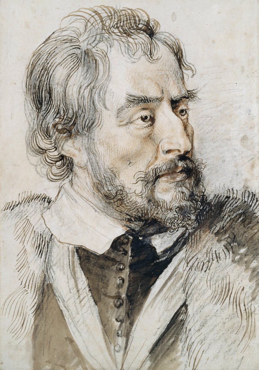 Thomas Howard (1585-1646) 2. jarl av Arundel (blyant, penn og blekk og vask på papir) av Peter Paul Rubens