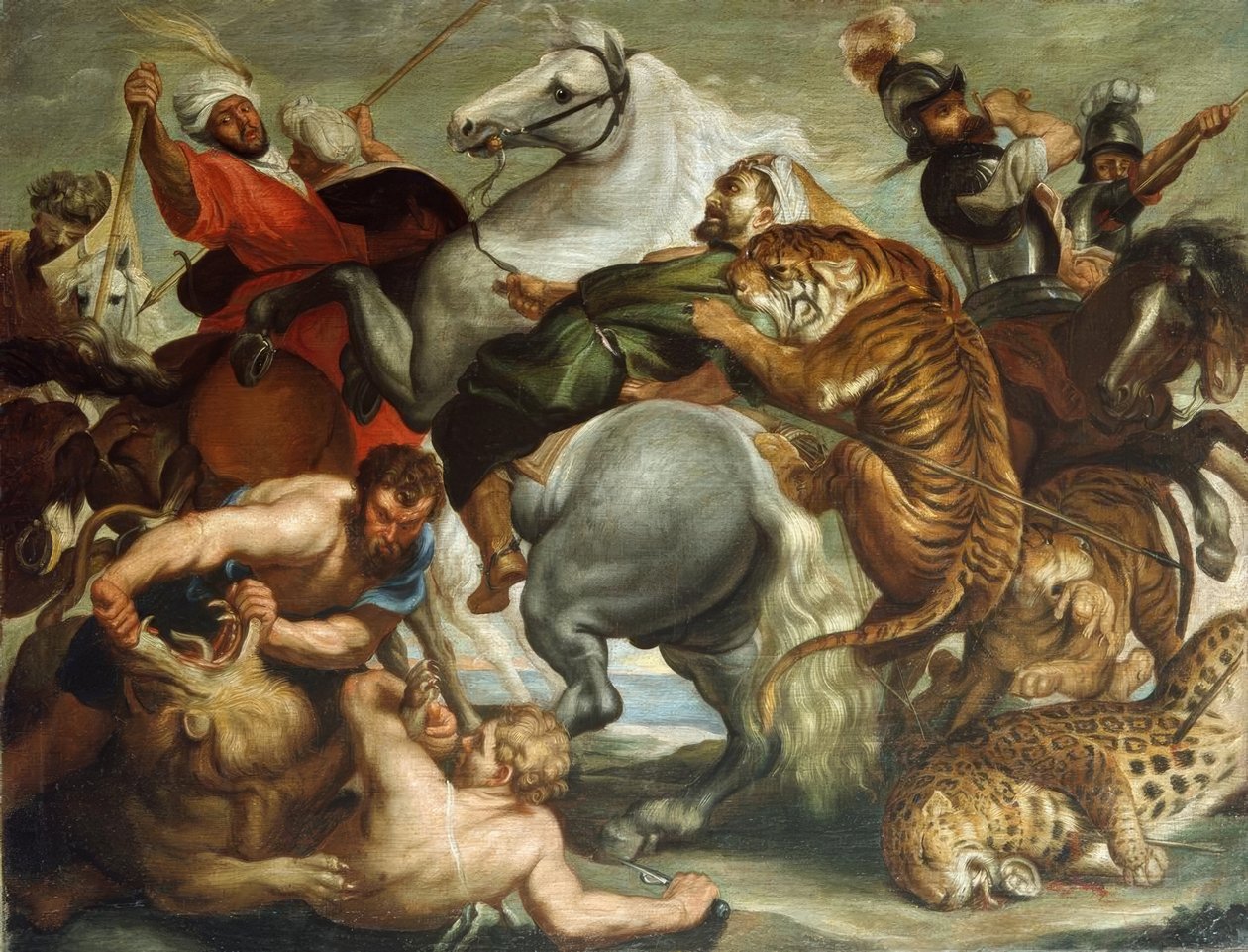 Tigerund Leopard Jakt av Peter Paul Rubens