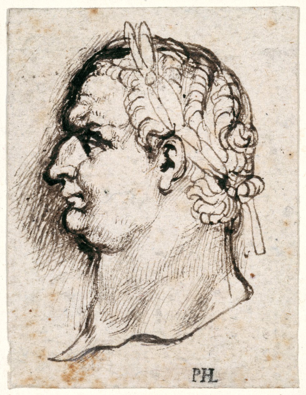 Titus, fra ti tegninger av åtte av de første tolv Cæsarene, etter Giovanni da Cavinos medaljer (penn og blekk på papir) av Peter Paul Rubens