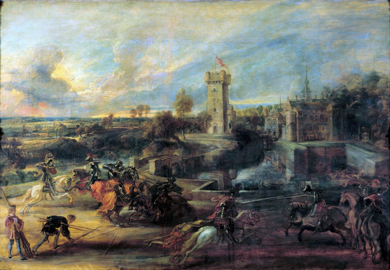 Turnering foran Castle Steen, 1635-1637. av Peter Paul Rubens