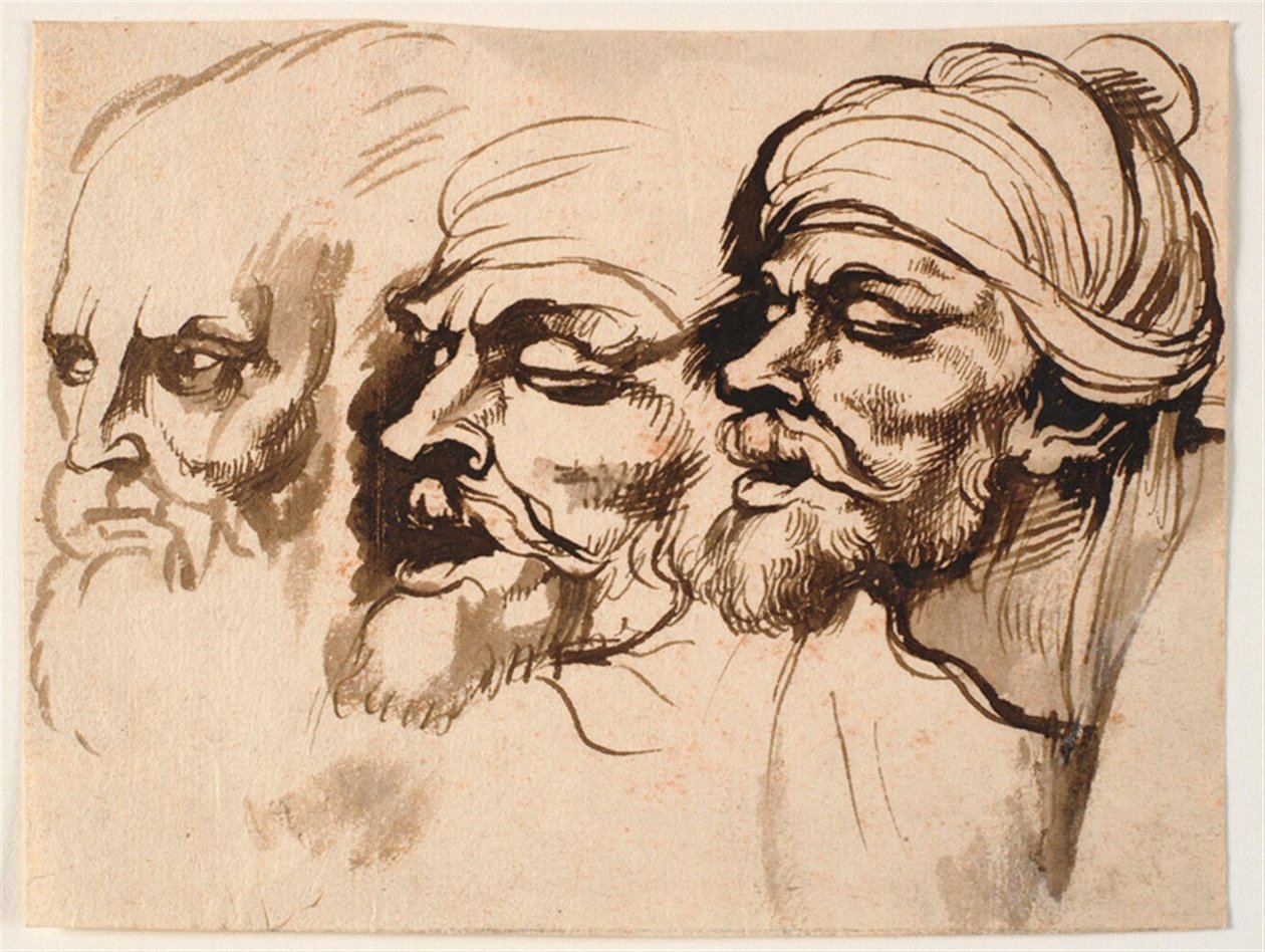 Tre mannlige hoder av Peter Paul Rubens