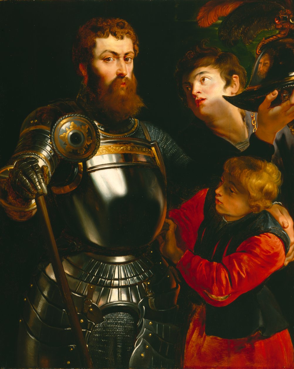 Warrior (olje på lerret) av Peter Paul Rubens
