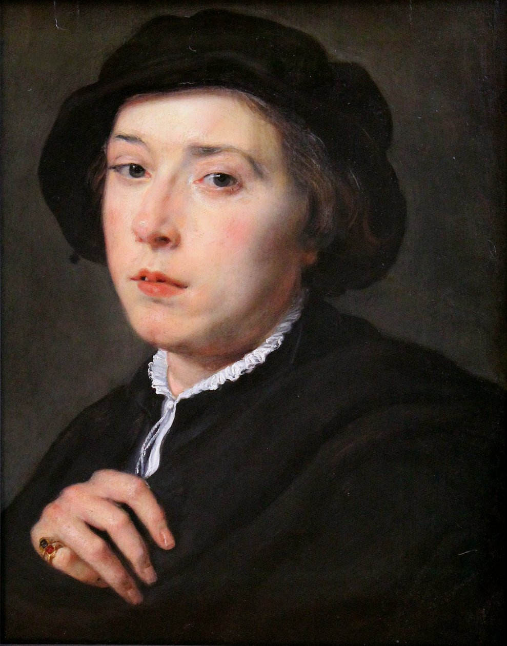 Ung mann med svart hatt av Peter Paul Rubens