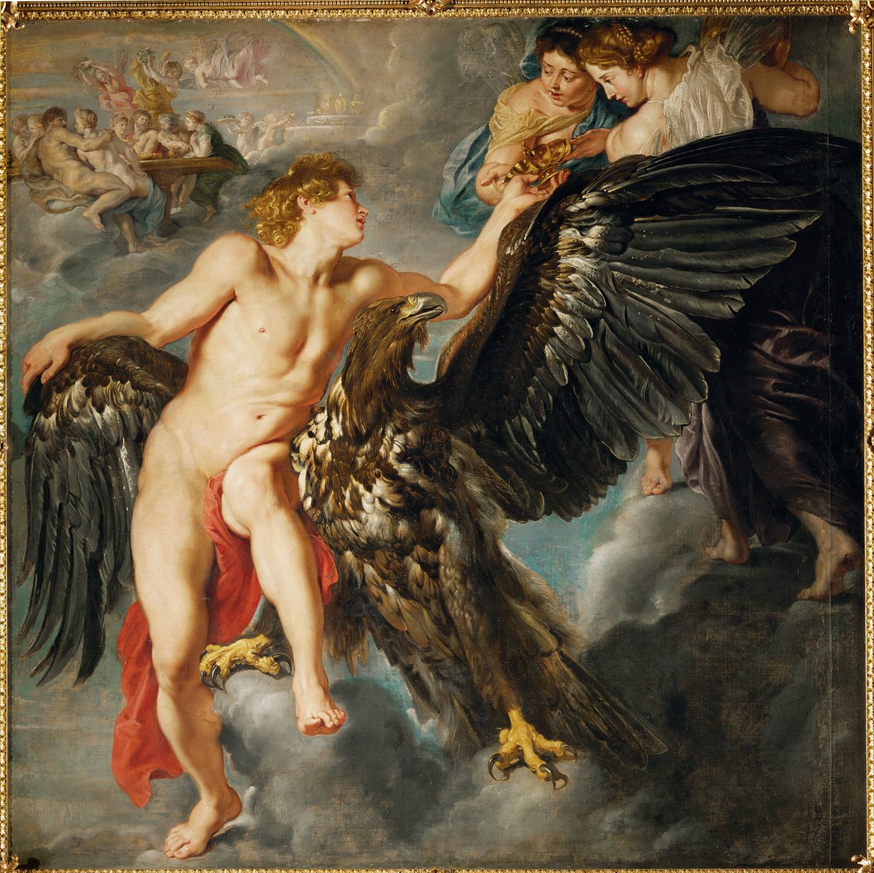Zevs og Ganymedes (olje på lerret) av Peter Paul Rubens