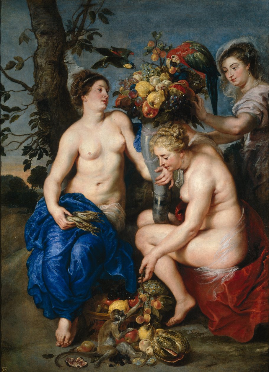 Ceres med to nymfer av Peter Paul and Snyders Frans  Rubens