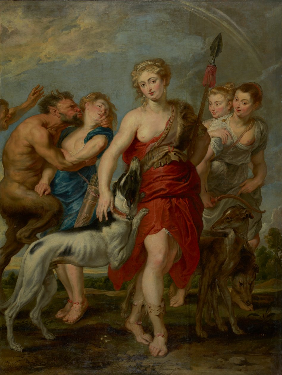 Diana og nymfene hennes på jakt, 1627-8 av Peter Paul studio of Rubens