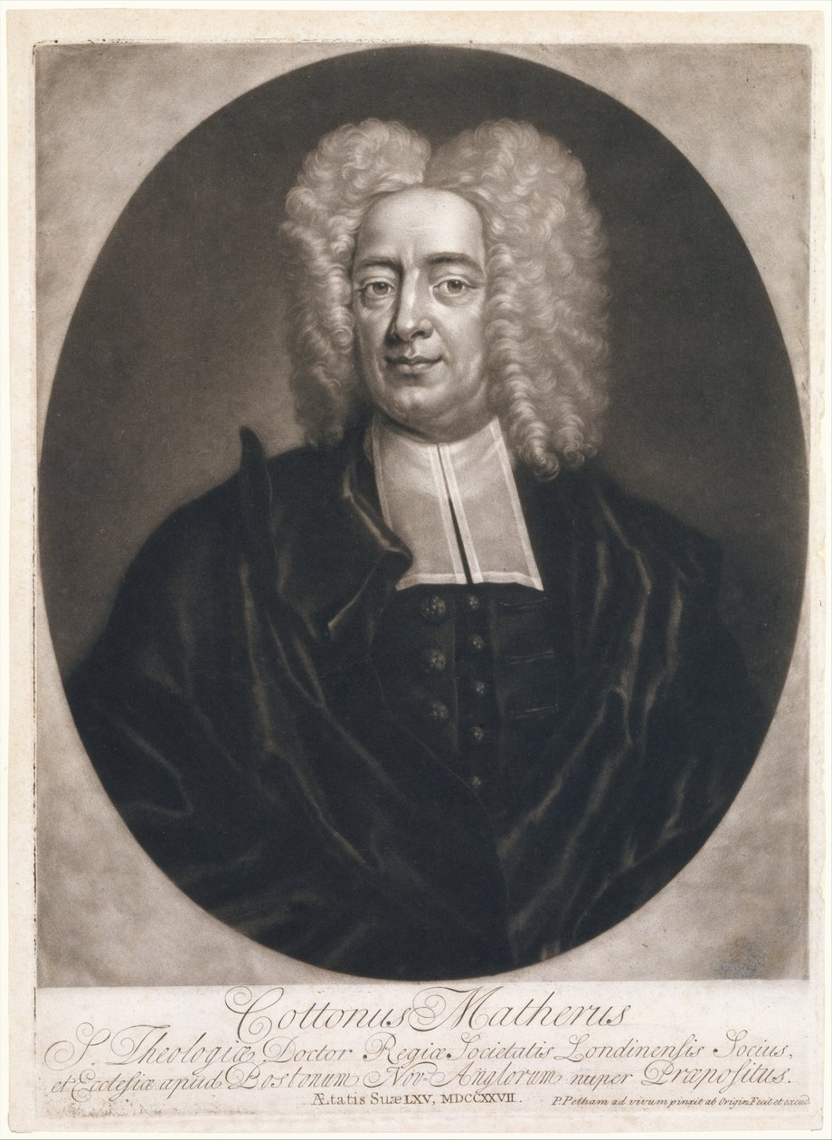 Cottonus Matheris Cotton Mather, 1728., 1728. av Peter Pelham