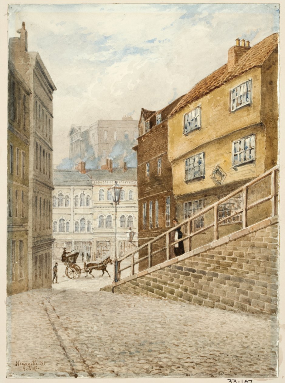 Akenside Hill (blyant og akvarell på papir om bord) av Peter Petersen Toft