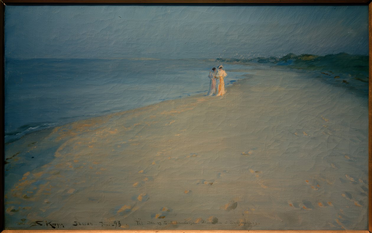 Sommerkveld på sørstranda, Skagen av Peder Severin Krøyer