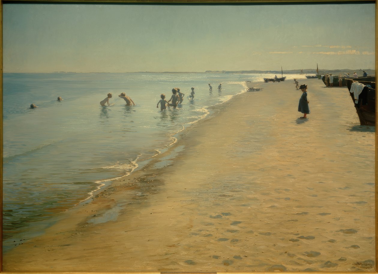 Sommerdag på sørstranden i Skagen av Peder Severin Krøyer