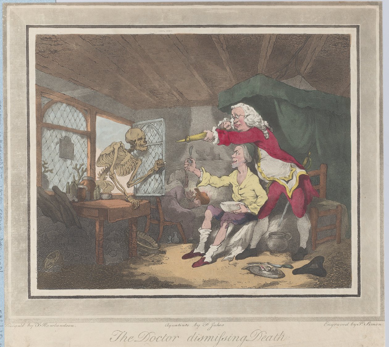 The Doctor Dismissing Death, 1785., 1785 av Peter Simon