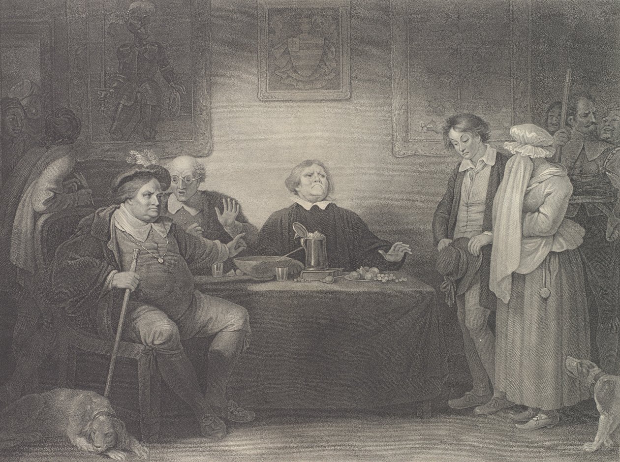 The Seven Ages, Fifth Age: The Justice Shakespeare, As You... , først utgitt 1801, gjenutgitt 1852. av Peter Simon