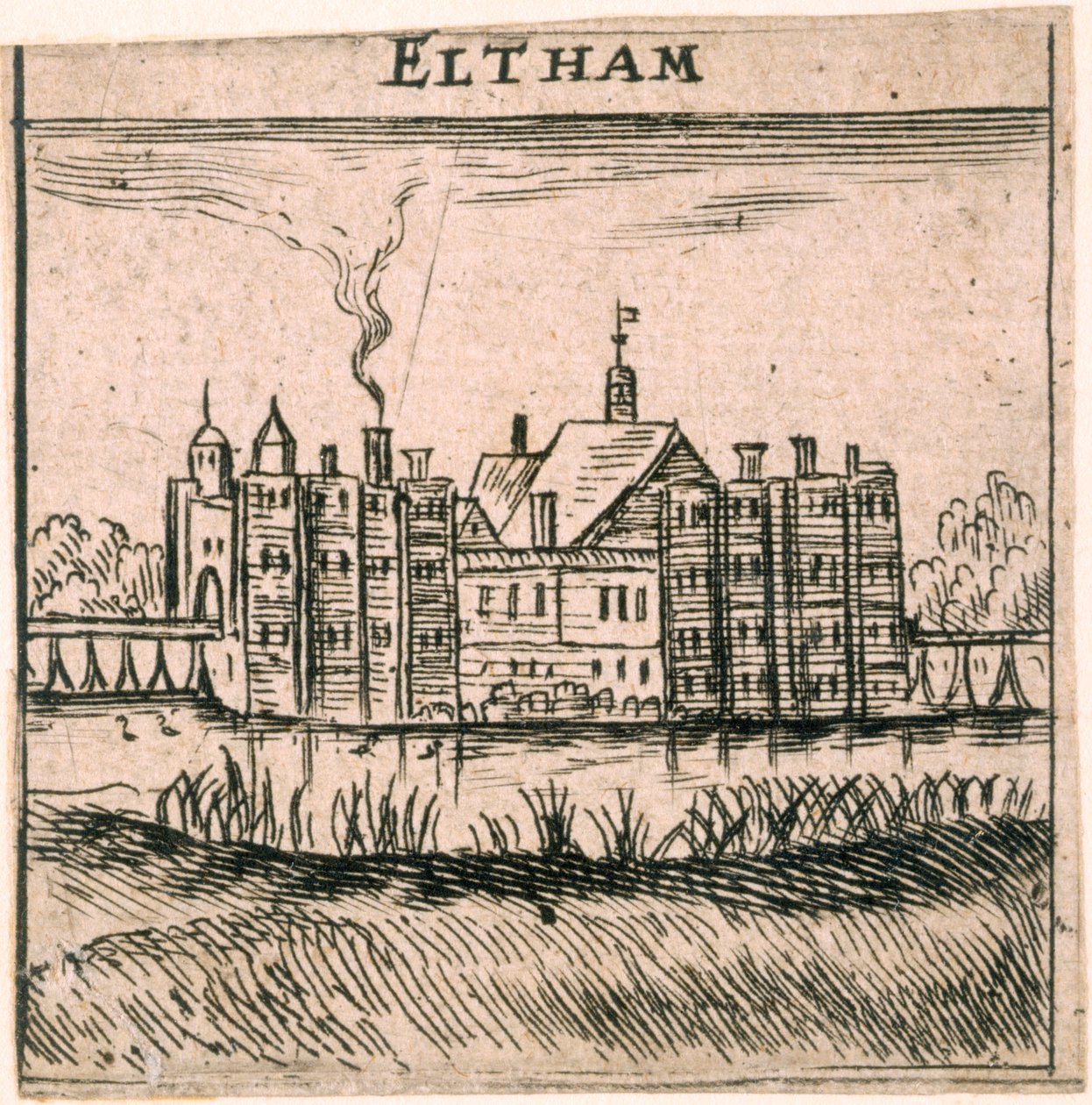Eltham Palace, London, c1653 av Peter Stent