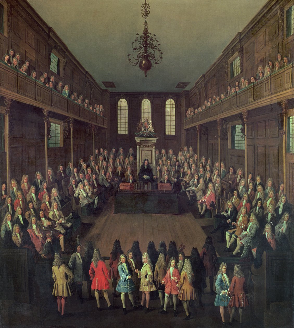 Underhuset i sesjon, 1710 av Peter Tillemans
