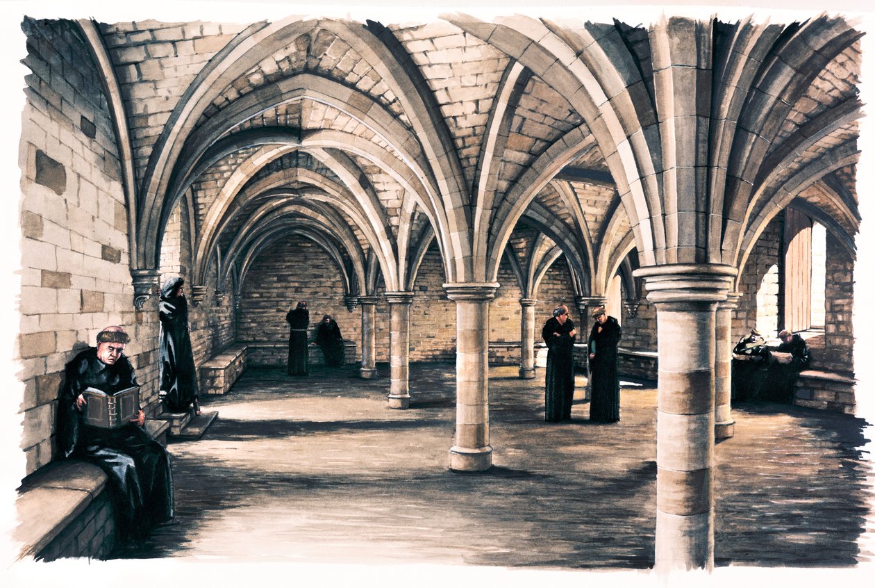 Battle Abbey, 1100-tallet, c1990-2010 av Peter Urmston