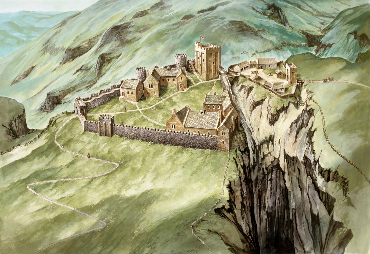 Peveril Castle, 1300-tallet, c1990-2010 av Peter Urmston