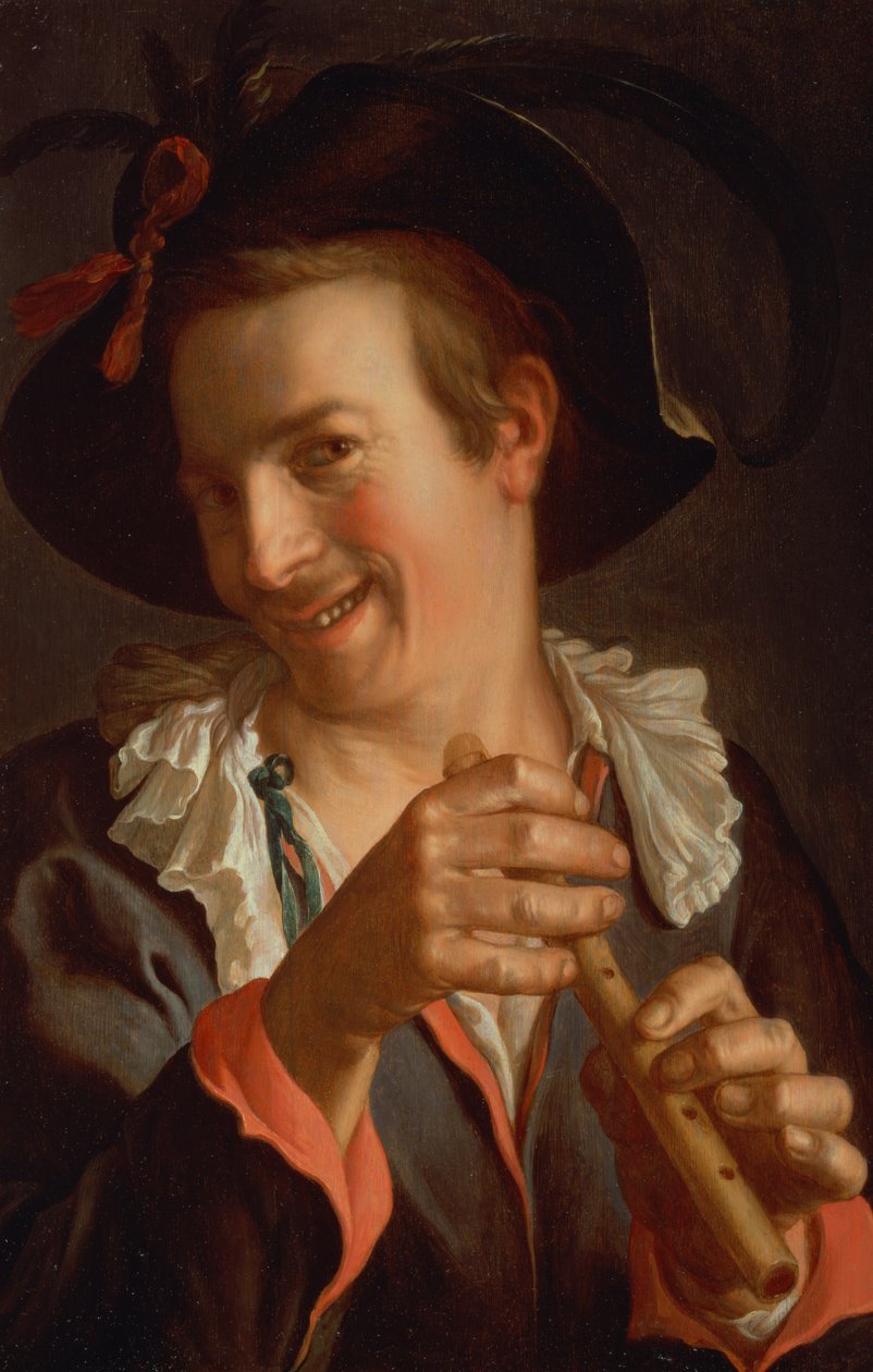 En narr som holder en fløyte, 1623 (panel) av Peter Wtewael