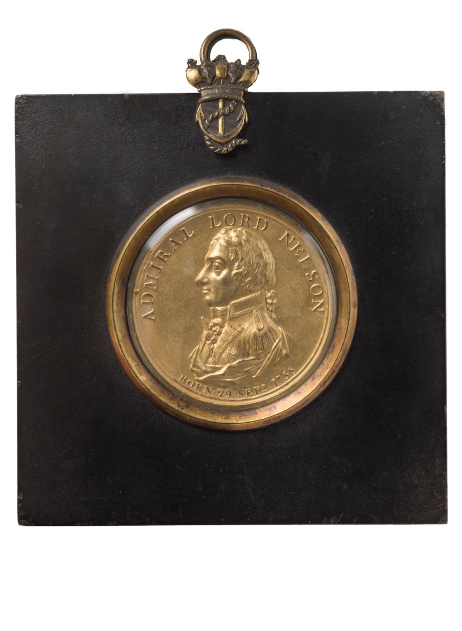 Portrettplakett av admiral Lord Nelson, ca. 1805 (forgylt bronse) av Peter Wyon