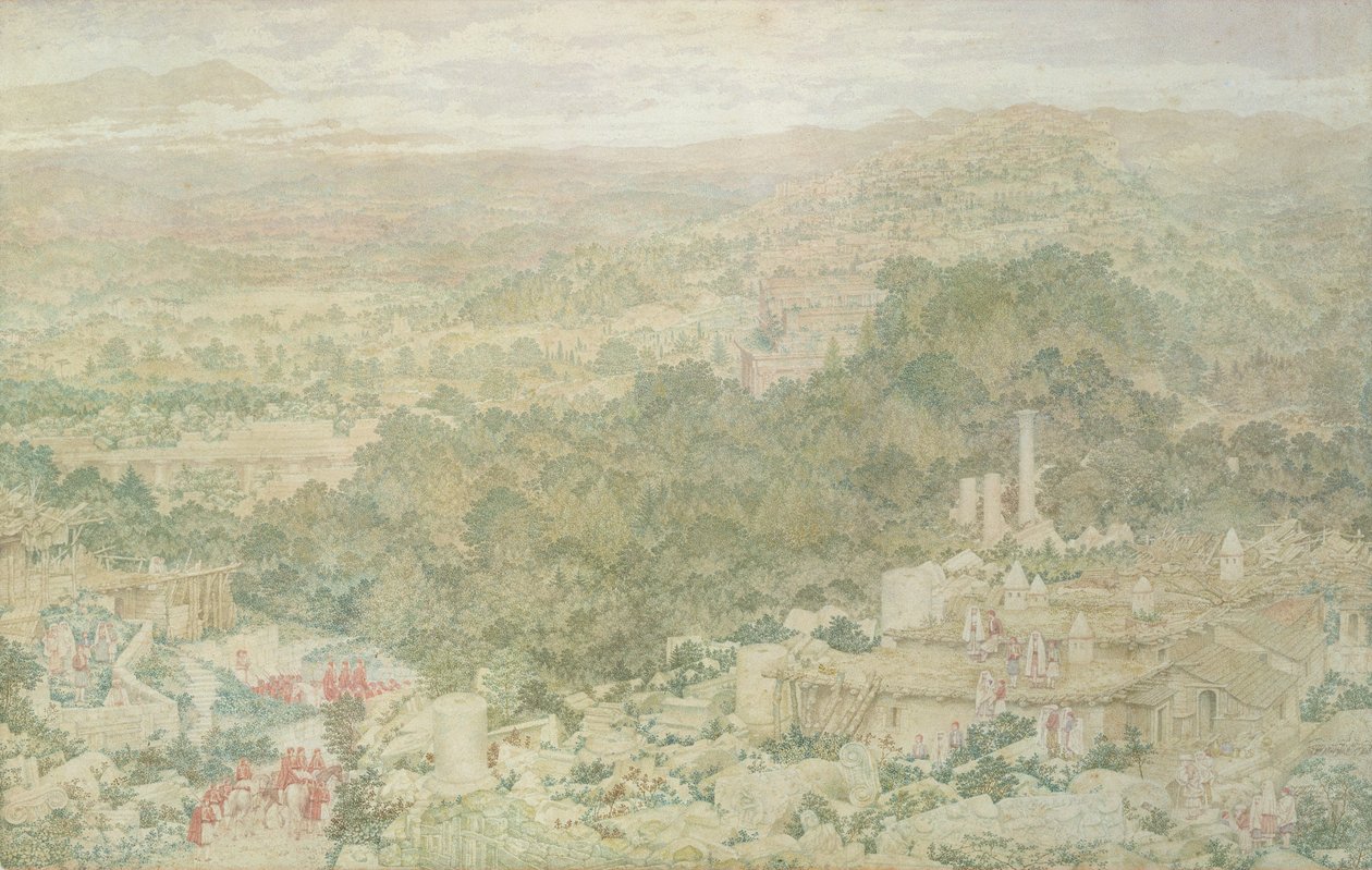 Bolton Abbey (penn og blekk og akvarell) av Peter de Wint