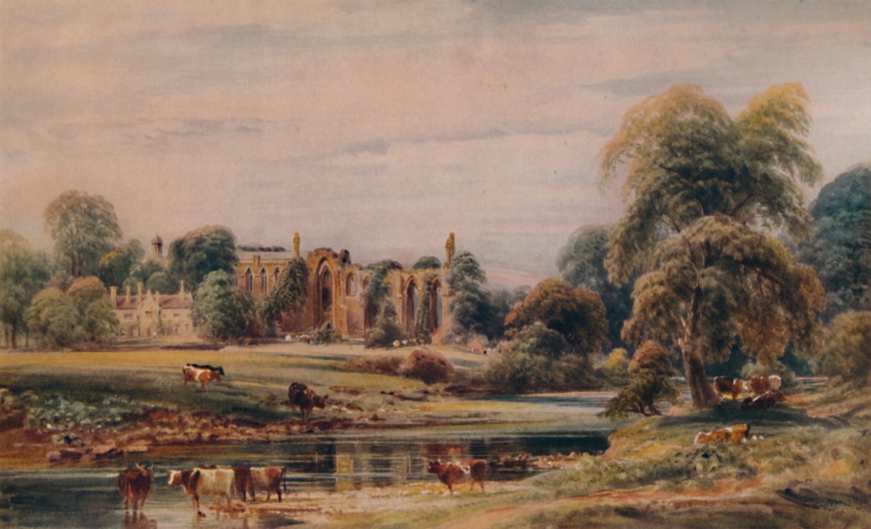 Bolton Abbey and Rectory, 1846, 1935 av Peter de Wint