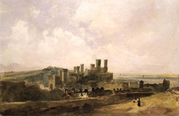Caernarvon Castle (akvarell på papir) av Peter de Wint