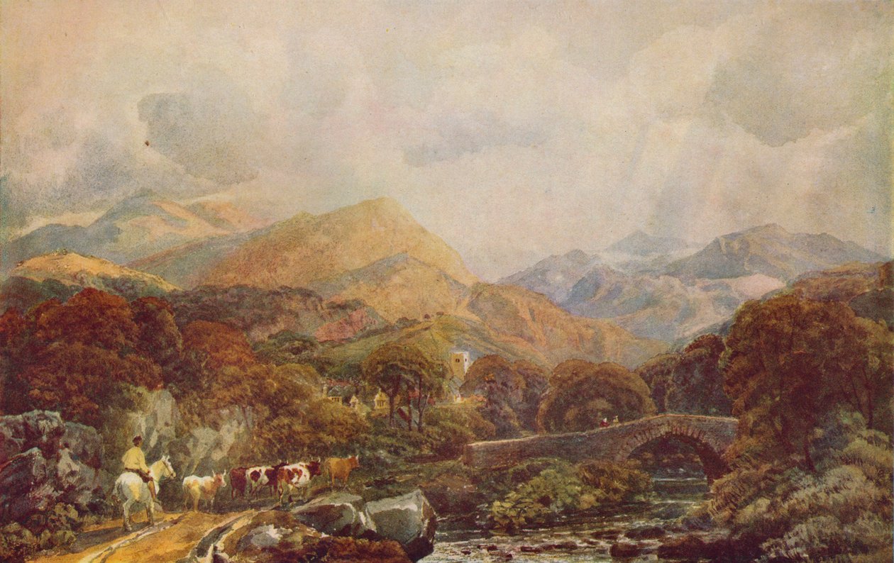 Fjelllandskap, c1800-tallet av Peter de Wint