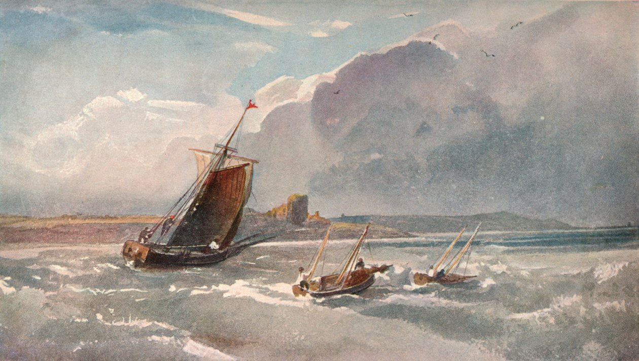 Nær havnen, c1820 av Peter de Wint