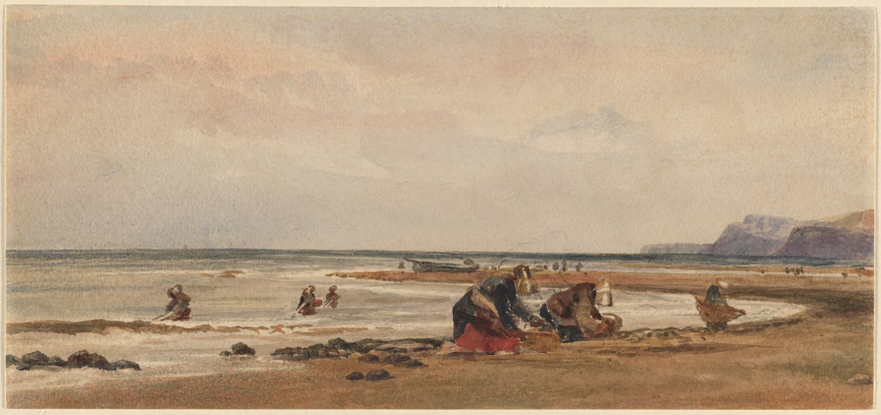 Tangplukkere på stranden ved Redcar, Yorkshire av Peter de Wint