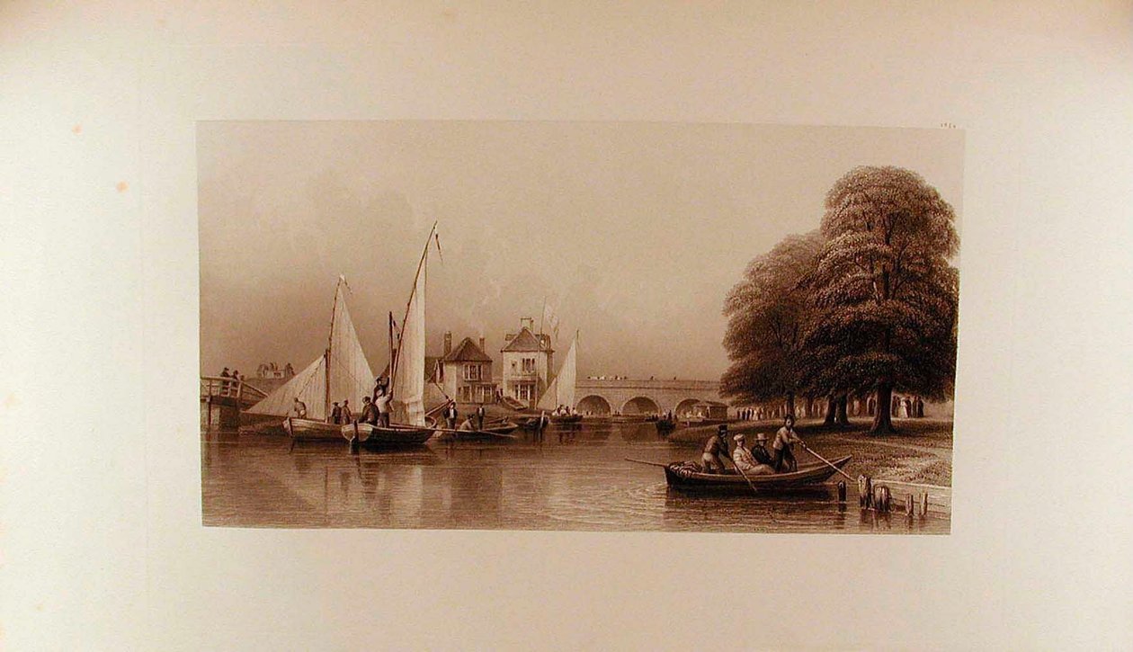 Utsikt over Folly Bridge i året 1827 av Peter de Wint
