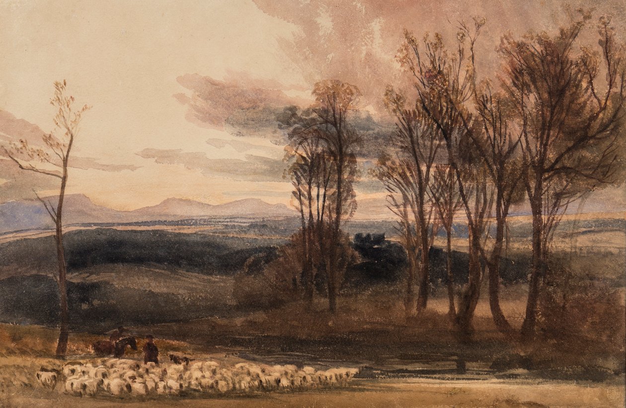 Winters Dusk, ca. 1830 (wc på papir) av Peter de Wint