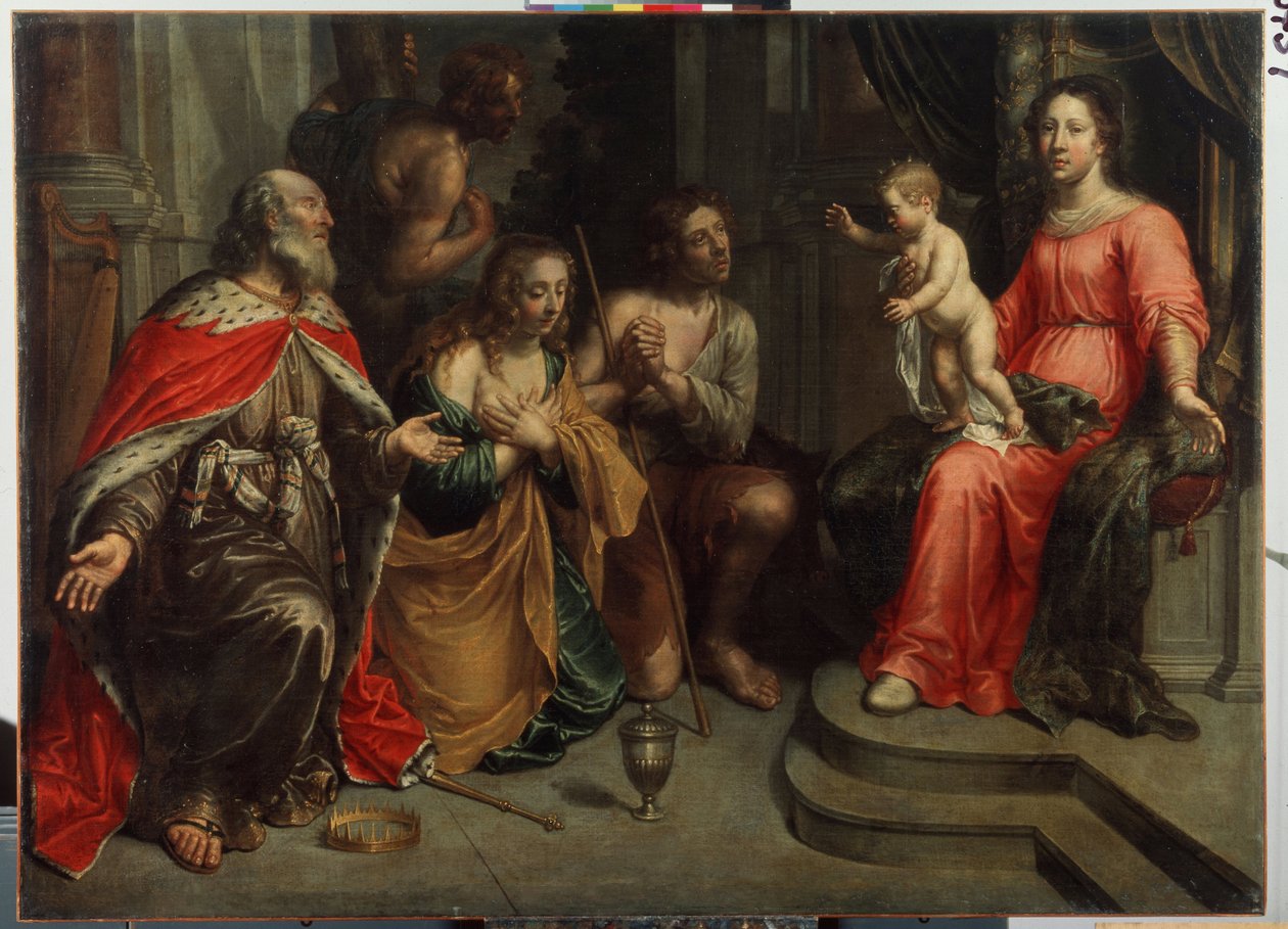 ""Synderne før jomfruen"" (Synderne før jomfruen) Maleri av Peeter (Peter) van Lint (1609-1690) 1600-tallets statlige friluftsmuseum Palace Gatchina, St. Petersburg av Peter van Lint
