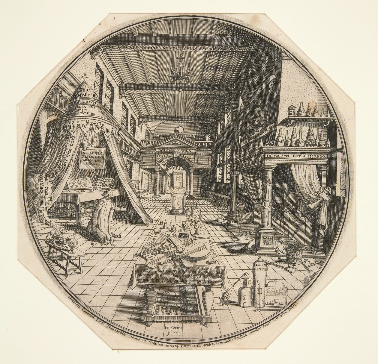 Heinrich Khunrath, alkymist fra Leipzig, i biblioteket hans av Peter van der Doort