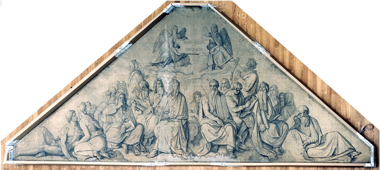 Patriarker og profeter. Kartong til freskene i Ludwigskirken i München av Peter von Cornelius