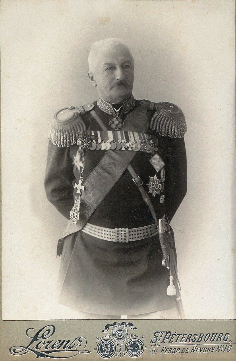 General Konstantin Pavlovich Prezhbiano 1840-1905, 1898. av Petersburg . Photo studio Alfred Lorens