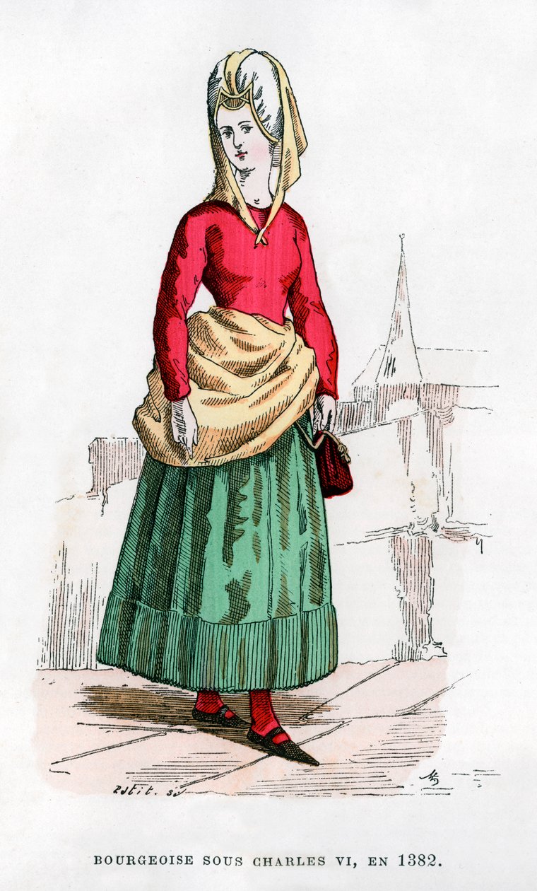 Borgerlig i kostyme fra tiden til Charles VI av Frankrike, 1382 1882-1884. av Petit