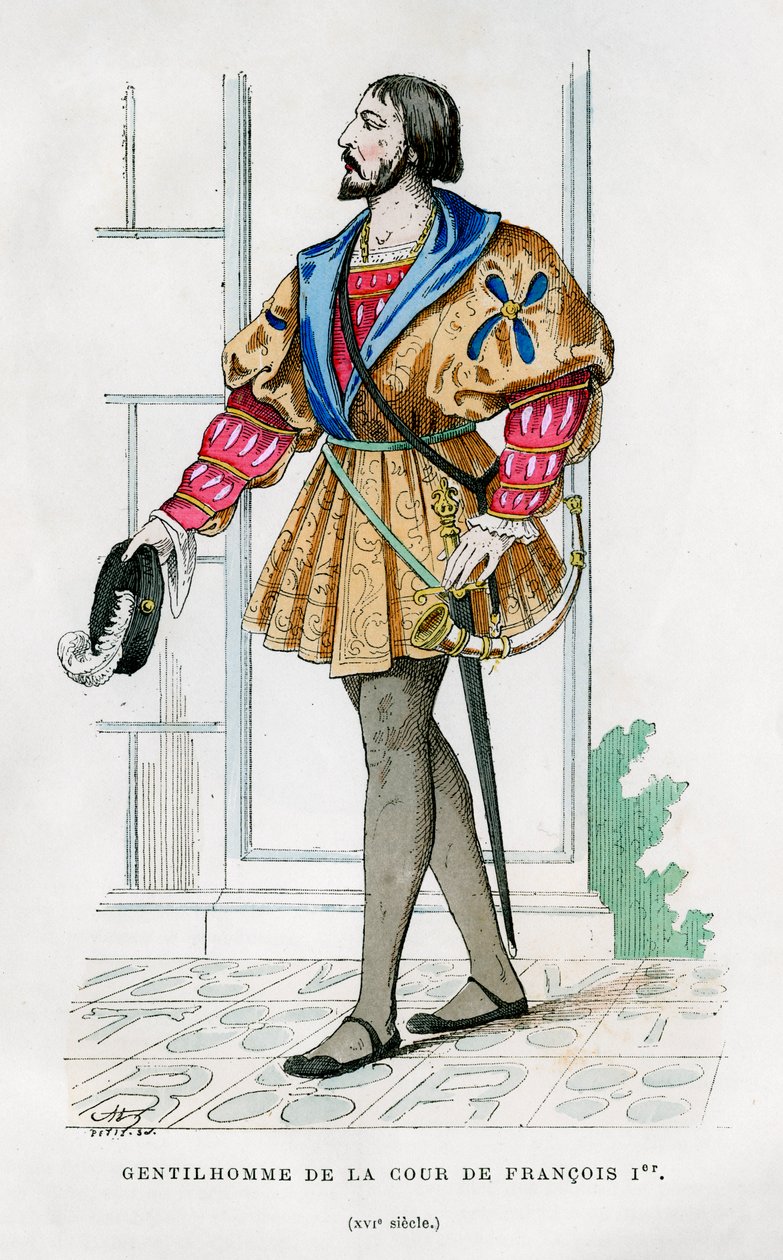 Herrer ved hoffet til Frans I av Frankrike, 1500-tallet 1882-1884 av Petit