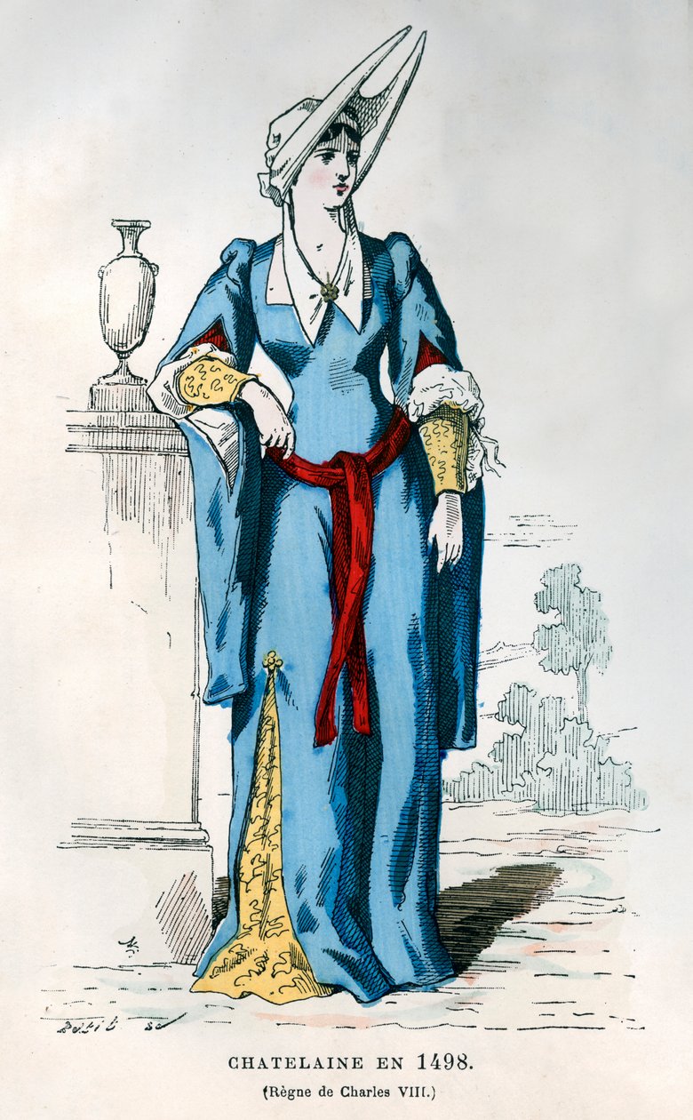 Dame på herregården på tiden til Charles VIII av Frankrike, 1498 1882-1884. av Petit