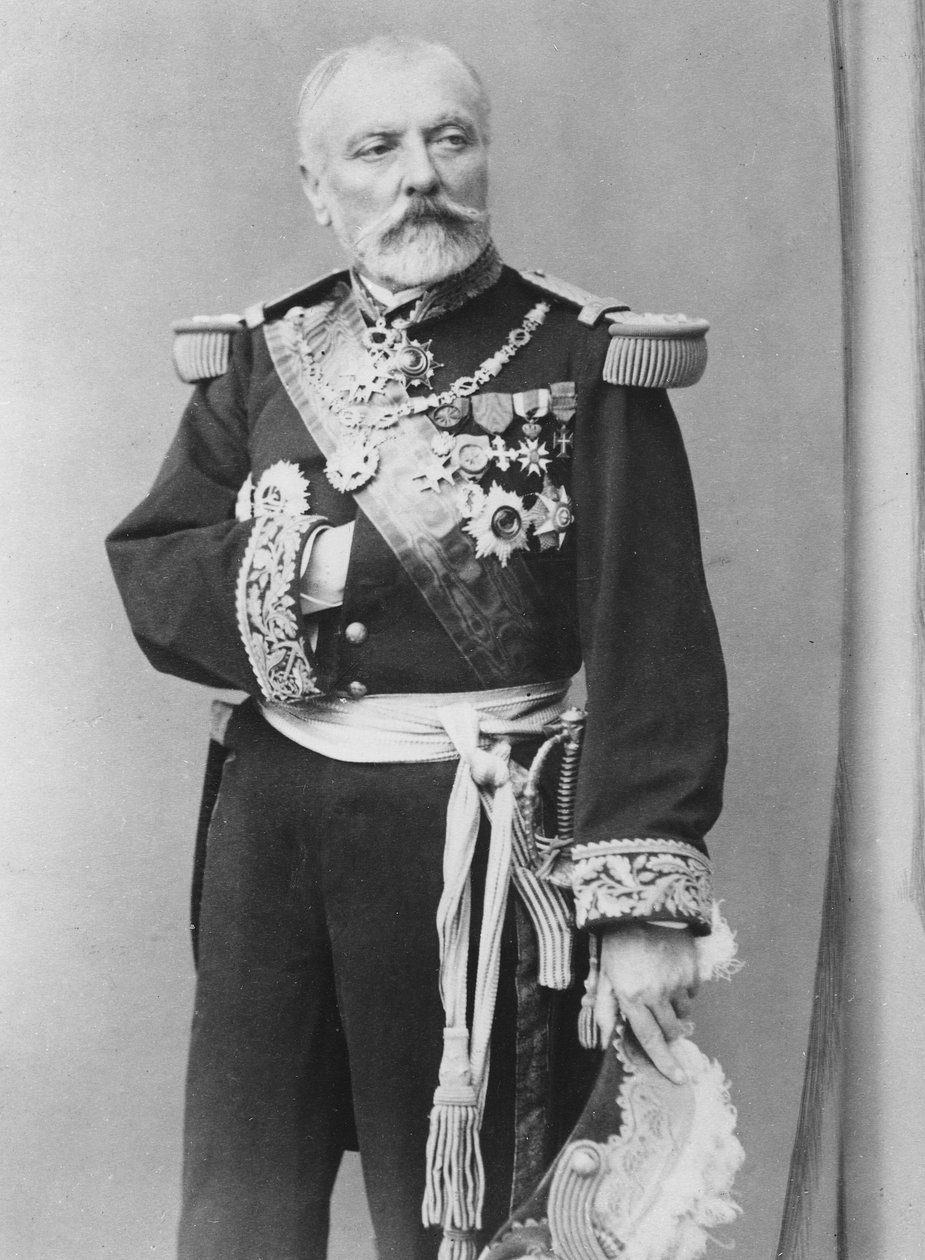Portrett av Hyacinthe Laurent Théophile Aube av Petit