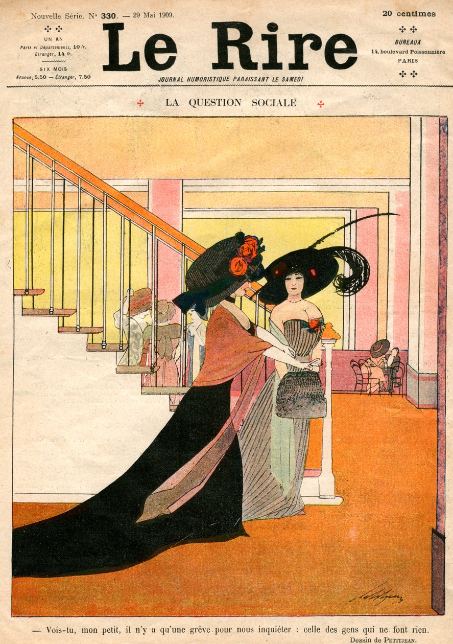 Forside av Le Rire, eller latter, 29. mai 1909 av Petitjean