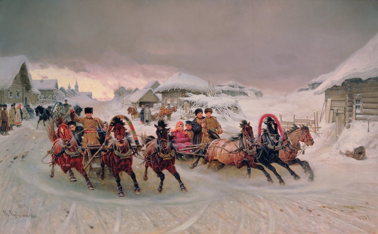Fastelavn, 1889 av Petr Nicolaevich Gruzinsky