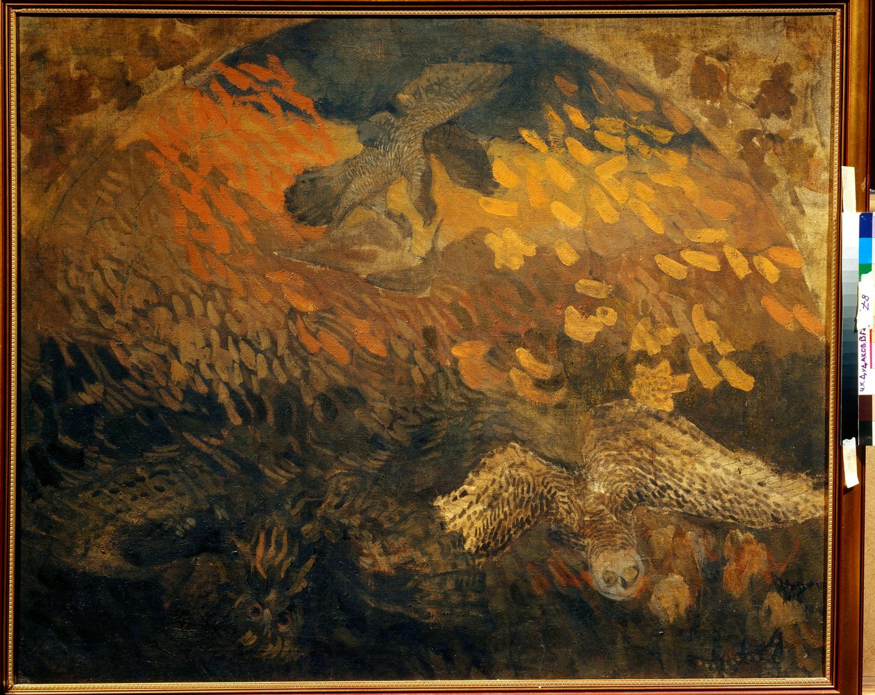 ""La nuit"" (Natten) Peinture de Pyotr Savvich Utkin (1877-1934) Tempera på lerret 1904 Dim 103x124 cm Privat samling av Petr Savvic Utkin