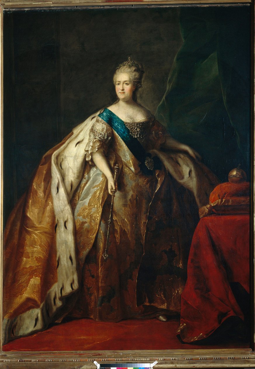 Portrett av keiserinne Catherine II (Marthe Helene Skavronskaia av Petr Semenovich Drozhdin