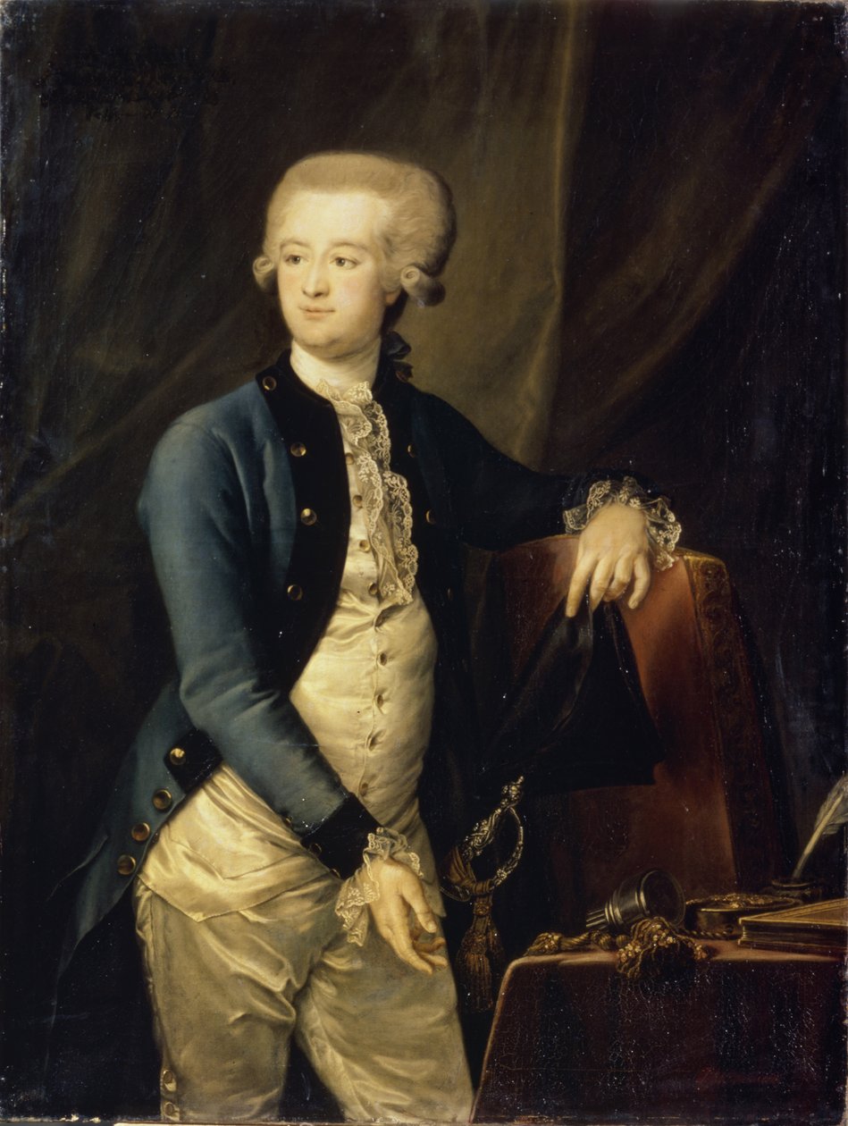 Portrett av baron Pyotr Fyodorovich Maltitz 1753-1826, 1785 av Petro Semyonovich Drozhdin