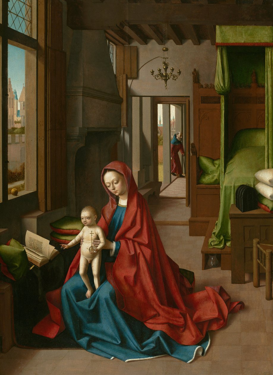 Jomfru og barn i hjemmet av Petrus Christus