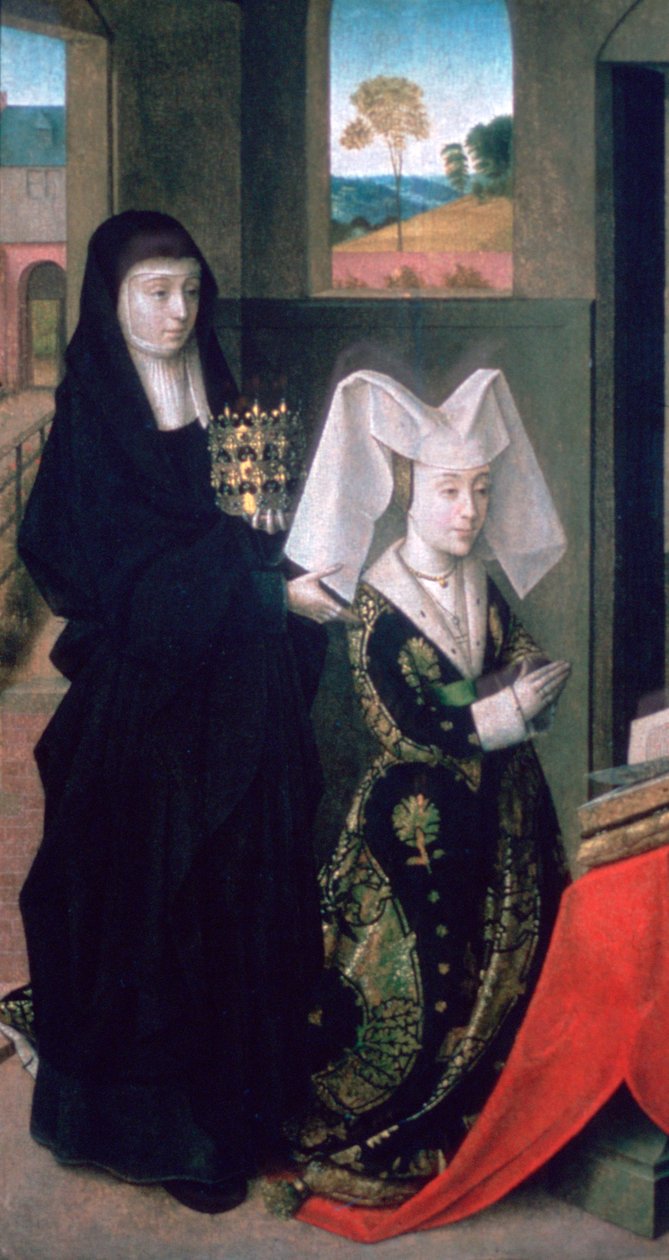 Isabel av Portugal med St Elizabeth, 1457-1460 av Petrus Christus