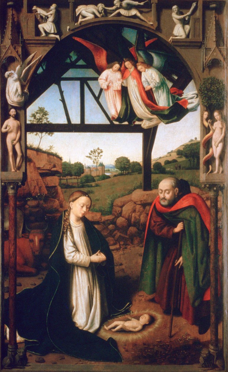 Fødsel, 1452 av Petrus Christus